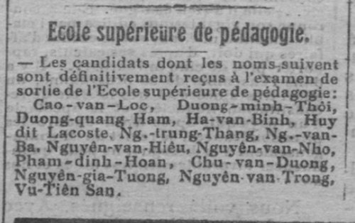 Cái nôi của nền giáo dục Việt Nam hiện đại: Trường Cao đẳng sư phạm Đông Dương.